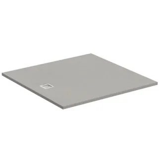 IDEAL STANDARD ULTRA FLAT S - Rechteck-Brausewanne 1200x1200x30 mm in quarzgrau, ohne Ablaufgarnitur - Antibakteriel, Rutschhemmende Oberfläche, Barrierefrei, gemäß DIN 18040, Zuschneidbar, Reparierbar, 30 mm Höhe #K8318FS - Quarzgrau