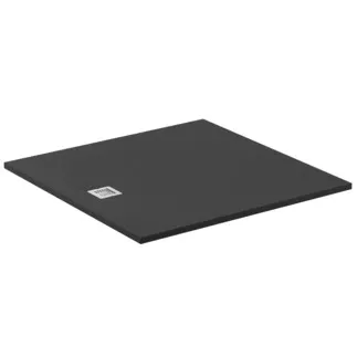 IDEAL STANDARD ULTRA FLAT S - Rechteck-Brausewanne 1200x1200x30 mm in jet black, ohne Ablaufgarnitur - Antibakteriel, Rutschhemmende Oberfläche, Barrierefrei, gemäß DIN 18040, Zuschneidbar, Reparierbar, 30 mm Höhe #K8318FV - Schiefer