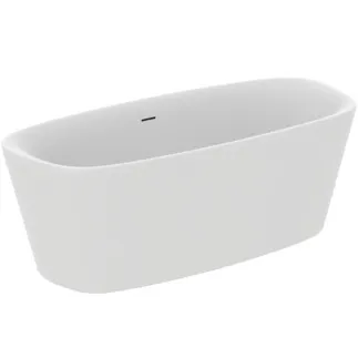 IDEAL STANDARD DEA - Freistehende Badewanne 1700x755x610 mm in weiß seidenmatt, ohne Hahnloch, mit Überlauf, mit Ablaufgarnitur - Reinigungsmittelbeständig, Lichtbeständig #K8720V1 - Seidenweiß