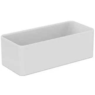 IDEAL STANDARD CONCA - Freistehende Badewanne 1800x800x600 mm in weiß matt, ohne Hahnloch, ohne Überlauf, mit Ablaufgarnitur - Antibakteriel #K8830EN - Mattweiß