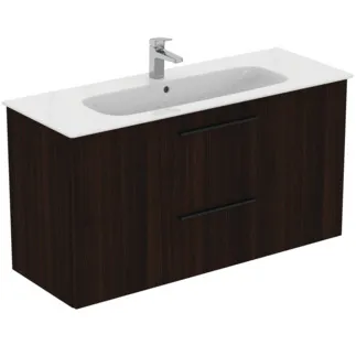 IDEAL STANDARD I.LIFE A - Waschtisch-Unterschrank 1240x460x645 mm in coffee oak, 2 Schubladen - SoftClosing, Vormontiert, Nachhaltig gewonnenes Holz #K8748NW - Coffee Oak