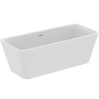 IDEAL STANDARD TONIC II - Freistehende Badewanne 1800x800x600 mm in weiß seidenmatt, ohne Hahnloch, mit Überlauf, ohne Ablaufgarnitur - Reinigungsmittelbeständig, Lichtbeständig #K8725V1 - Seidenweiß