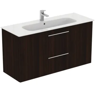 IDEAL STANDARD I.LIFE A - Waschtisch-Unterschrank 1240x460x645 mm in coffee oak, 2 Schubladen - SoftClosing, Vormontiert, Nachhaltig gewonnenes Holz #K8747NW - Coffee Oak