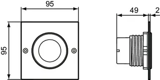 IDEAL STANDARD SEPTA PRO - Pneumatische Betätigungsplatte 95x51x95 mm, pneumatisch in edelstahl #R0135MY - Stahl gebürstet, Bild 3