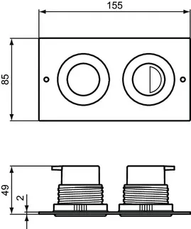 IDEAL STANDARD SEPTA PRO - Pneumatische Betätigungsplatte 155x2x85 mm, pneumatisch in edelstahl #R0134MY - Stahl gebürstet, Bild 3