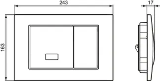IDEAL STANDARD SEPTA PRO - Elektronische Betätigungsplatte 243x17x163 mm, elektronisch / mechanisch in chrom - Netzbetrieb #R0131AA - Chrom, Bild 3