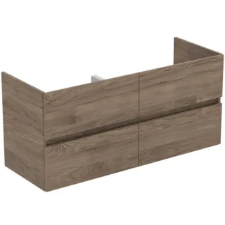 IDEAL STANDARD EUROVIT+ - Waschtisch-Unterschrank 1200x440x550 mm in nussbaum geflammt, 4 Schubladen - Grifflos, SoftClosing, Vormontiert #R0267Y9 - nussbaum geflammt
