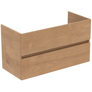 IDEAL STANDARD EUROVIT+ - Waschtisch-Unterschrank 1000x440x550 mm in Hamilton eiche, 2 Schubladen - Grifflos, SoftClosing, Vormontiert #R0265Y8 - Hamilton eiche
