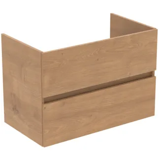 IDEAL STANDARD EUROVIT+ - Waschtisch-Unterschrank 800x440x550 mm in Hamilton eiche, 2 Schubladen - Grifflos, SoftClosing, Vormontiert #R0263Y8 - Hamilton eiche