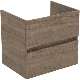 IDEAL STANDARD EUROVIT+ - Waschtisch-Unterschrank 600x440x550 mm in nussbaum geflammt, 2 Schubladen - Grifflos, SoftClosing, Vormontiert #R0259Y9 - nussbaum geflammt