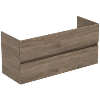 IDEAL STANDARD EUROVIT+ - Waschtisch-Unterschrank 1200x440x550 mm in nussbaum geflammt, 2 Schubladen - Grifflos, SoftClosing, Vormontiert #R0266Y9 - nussbaum geflammt