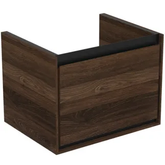 IDEAL STANDARD C.AIR - Waschtisch-Unterschrank 530x409x400 mm in walnuss dekor, 1 Schublade - SoftClosing, Vormontiert #R0472NE - Nussbaum