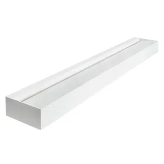 IDEAL STANDARD SILHOUETTE - Reihenwaschtisch 3000x470x200 mm in weiß glänzend, ohne Überlauf, mit Ablaufgarnitur - Antibakteriel #S062801 - Weiß (Alpin)