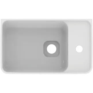 IDEAL STANDARD STRADA II - Handwaschbecken 450x270x170 mm in weiß glänzend, 1 Hahnloch, mit Überlauf - Platzsparender Waschtisch #T299401 - Weiß (Alpin), Bild 4