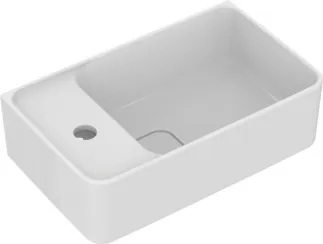 IDEAL STANDARD STRADA II - Handwaschbecken 450x270x170 mm in weiß glänzend, 1 Hahnloch, mit Überlauf - Platzsparender Waschtisch #T299501 - Weiß (Alpin)