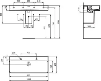 IDEAL STANDARD STRADA II - Wandsäule 170x285x337 mm in weiß - IdealPlus #T2996MA - Weiß (Alpin) mit Ideal Plus, Bild 7