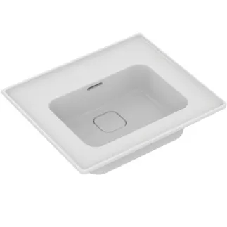IDEAL STANDARD STRADA II - Möbelwaschtisch 540x460x180 mm in weiß glänzend, ohne Hahnloch, mit Überlauf #T363201 - Weiß (Alpin)