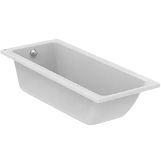 IDEAL STANDARD CONNECT AIR - Körperform-Badewanne 1700x700x465 mm in weiß glänzend, ohne Hahnloch, mit Überlauf, ohne Ablaufgarnitur - Reinigungsmittelbeständig, Lichtbeständig #T361701 - Weiß (Alpin)