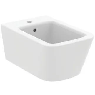 IDEAL STANDARD BLEND CUBE - Wand-Bidet 360x540x250 mm in weiß seidenmatt, 1 Hahnloch, mit Überlauf #T3687V1 - Seidenweiß