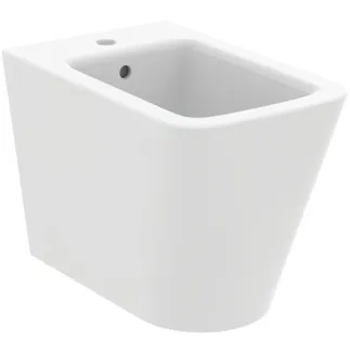 IDEAL STANDARD BLEND CUBE - Stand-Bidet 355x560x400 mm in weiß seidenmatt, 1 Hahnloch, mit Überlauf #T3689V1 - Seidenweiß