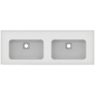 IDEAL STANDARD STRADA II - Doppel- Möbelwaschtisch 1240x460x180 mm in weiß, ohne Hahnloch, mit Überlauf - IdealPlus #T3636MA - Weiß (Alpin) mit Ideal Plus, Bild 4