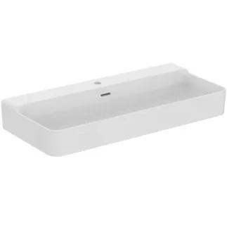 IDEAL STANDARD CONCA - Waschtisch 1000x450x145 mm in weiß, 1 Hahnloch, mit Überlauf - IdealPlus #T3693MA - Weiß (Alpin) mit Ideal Plus