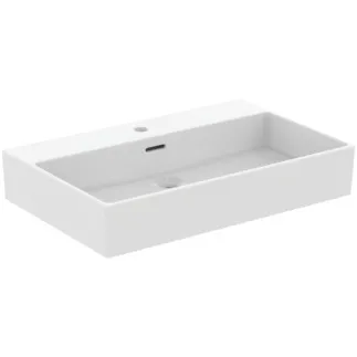 IDEAL STANDARD EXTRA - Waschtisch 700x450x150 mm in weiß seidenmatt, 1 Hahnloch, mit Überlauf #T3728V1 - Seidenweiß