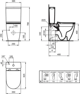 IDEAL STANDARD EXTRA - Halbeinbauwaschtisch 500x420x145 mm in weiß glänzend, 1 Hahnloch, mit Überlauf #T373501 - Weiß (Alpin), Bild 7