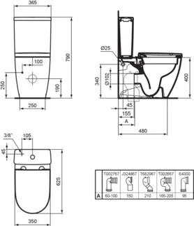 IDEAL STANDARD EXTRA - Halbeinbauwaschtisch 500x420x145 mm in weiß glänzend, 1 Hahnloch, mit Überlauf #T373501 - Weiß (Alpin), Bild 6