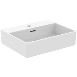 IDEAL STANDARD EXTRA - Schale 500x400x150 mm in weiß seidenmatt, 1 Hahnloch, mit Überlauf #T3741V1 - Seidenweiß