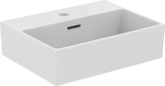 IDEAL STANDARD EXTRA - Handwaschbecken 450x350x150 mm in weiß glänzend, 1 Hahnloch, mit Überlauf - Platzsparender Waschtisch #T373201 - Weiß (Alpin)