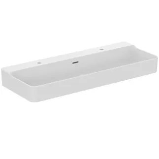 IDEAL STANDARD CONCA - Waschtisch 1200x450x145 mm in weiß glänzend, 2 Hahnlöcher, mit Überlauf #T383901 - Weiß (Alpin)