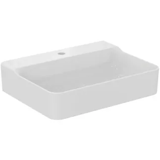 IDEAL STANDARD CONCA - Waschtisch 600x450x145 mm in weiß, 1 Hahnloch, ohne Überlauf - IdealPlus #T3823MA - Weiß (Alpin) mit Ideal Plus