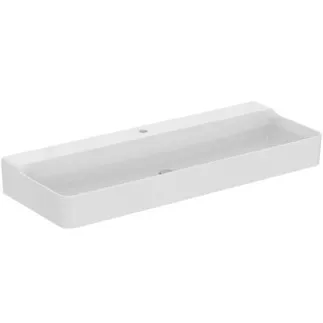 IDEAL STANDARD CONCA - Waschtisch 1200x450x145 mm in weiß, 1 Hahnloch, ohne Überlauf - IdealPlus #T3806MA - Weiß (Alpin) mit Ideal Plus