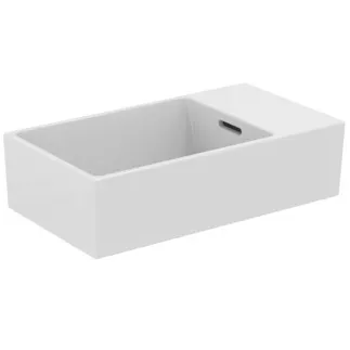 IDEAL STANDARD EXTRA - Handwaschbecken 450x250x150 mm in weiß, ohne Hahnloch, mit Überlauf - Platzsparender Waschtisch, IdealPlus #T3924MA - Weiß (Alpin) mit Ideal Plus