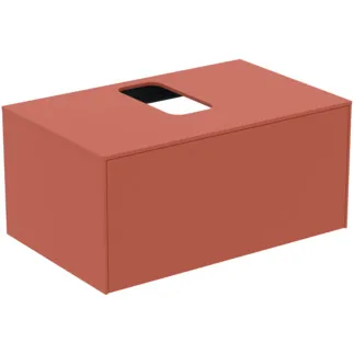 IDEAL STANDARD CONCA - Waschtisch-Unterschrank 802x505x370 mm in sunset matt lackiert, 1 Schublade - Grifflos, Vollauszug, Push-to-open, SoftClosing, Vormontiert, Nachhaltig gewonnenes Holz #T3929Y3 - Sunset matt