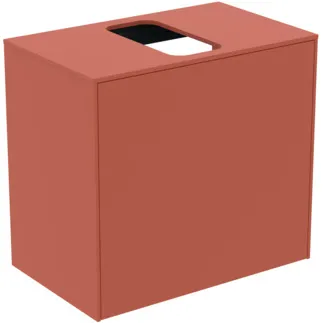 IDEAL STANDARD CONCA - Waschtisch-Unterschrank 602x373x550 mm in sunset matt lackiert, 2 Schubladen - Grifflos, Vollauszug, Push-to-open, SoftClosing, Platzsparend, Vormontiert, Nachhaltig gewonnenes Holz #T3934Y3 - Sunset matt