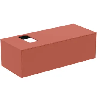 IDEAL STANDARD CONCA - Waschtisch-Unterschrank 1202x505x370 mm in sunset matt lackiert, 1 Schublade - Grifflos, Vollauszug, Push-to-open, SoftClosing, Vormontiert, Nachhaltig gewonnenes Holz #T3932Y3 - Sunset matt