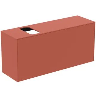 IDEAL STANDARD CONCA - Waschtisch-Unterschrank 1202x373x550 mm in sunset matt lackiert, 2 Schubladen - Grifflos, Vollauszug, Push-to-open, SoftClosing, Vormontiert, Nachhaltig gewonnenes Holz #T3938Y3 - Sunset matt