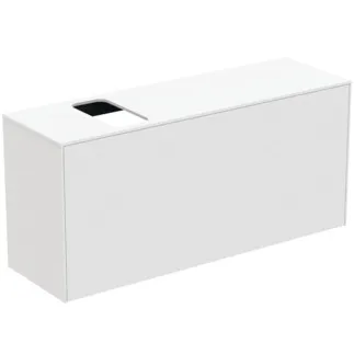 IDEAL STANDARD CONCA - Waschtisch-Unterschrank 1202x373x550 mm in weiß matt lackiert, 2 Schubladen - Grifflos, Vollauszug, Push-to-open, SoftClosing, Vormontiert, Nachhaltig gewonnenes Holz #T3938Y1 - Weiß matt
