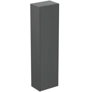 IDEAL STANDARD CONCA - Schrank 370x250x1400 mm in anthrazit matt lackiert, 1 Tür - Grifflos, Push-to-open, Vormontiert, Nachhaltig gewonnenes Holz #T3956Y2 - Anthrazit matt
