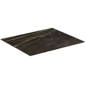 IDEAL STANDARD CONCA - Waschtischplatte 600x505x6 mm in marmor noir desir #T3969DG - Marmor Noir Desir