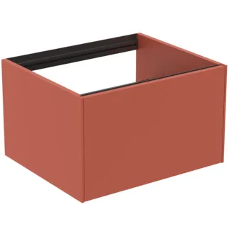 IDEAL STANDARD CONCA - Waschtisch-Unterschrank 600x505x360 mm in sunset matt lackiert, 1 Schublade - Grifflos, Vollauszug, Push-to-open, SoftClosing, Vormontiert, Nachhaltig gewonnenes Holz #T3982Y3 - Sunset matt