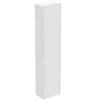 IDEAL STANDARD CONCA - Schrank 370x250x1700 mm in weiß matt lackiert, 1 Tür - Grifflos, Push-to-open, Vormontiert, Nachhaltig gewonnenes Holz #T3955Y1 - Weiß matt
