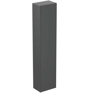 IDEAL STANDARD CONCA - Schrank 370x250x1700 mm in anthrazit matt lackiert, 1 Tür - Grifflos, Push-to-open, Vormontiert, Nachhaltig gewonnenes Holz #T3955Y2 - Anthrazit matt