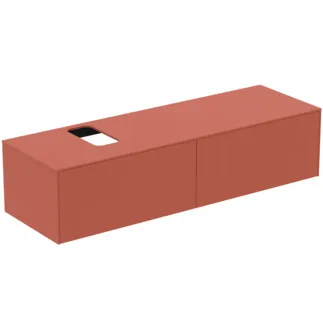 IDEAL STANDARD CONCA - Waschtisch-Unterschrank 1587x505x370 mm in sunset matt lackiert, 4 Schubladen - Grifflos, Vollauszug, Push-to-open, SoftClosing, Vormontiert, Nachhaltig gewonnenes Holz #T3983Y3 - Sunset matt
