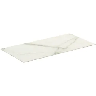 IDEAL STANDARD CONCA - Waschtischplatte 1000x505x6 mm in marmor calacatta #T3971DH - Marmor Calacatta