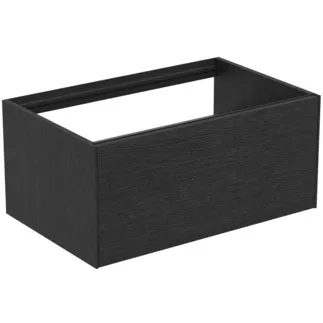 IDEAL STANDARD CONCA - Waschtisch-Unterschrank 800x505x360 mm in eiche geflammt furnier, 1 Schublade - Grifflos, Vollauszug, Push-to-open, SoftClosing, Vormontiert, Nachhaltig gewonnenes Holz, Echtholzfurnier #T3985Y4 - Eiche geflammt