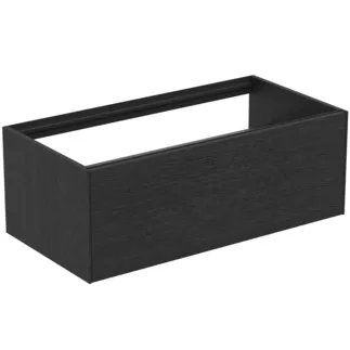 IDEAL STANDARD CONCA - Waschtisch-Unterschrank 1000x505x360 mm in eiche geflammt furnier, 1 Schublade - Grifflos, Vollauszug, Push-to-open, SoftClosing, Vormontiert, Nachhaltig gewonnenes Holz, Echtholzfurnier #T3988Y4 - Eiche geflammt