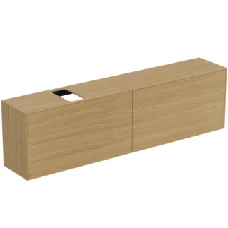 IDEAL STANDARD CONCA - Waschtisch-Unterschrank 1987x373x550 mm in eiche hell furnier, 4 Schubladen - Grifflos, Vollauszug, Push-to-open, SoftClosing, Vormontiert, Nachhaltig gewonnenes Holz, Echtholzfurnier #T3998Y6 - Eiche hell